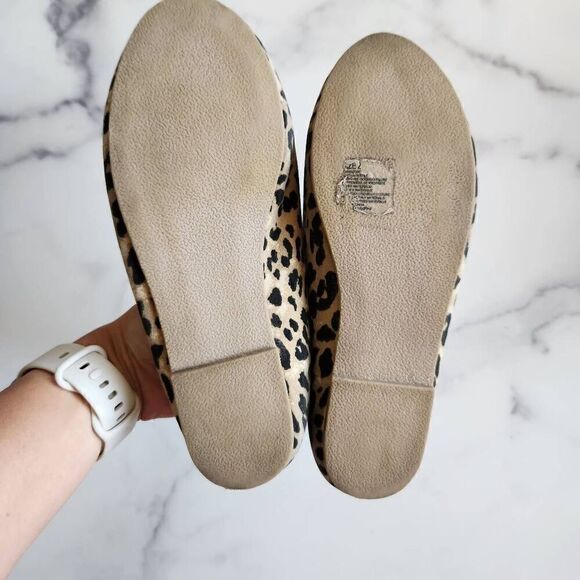 Gymboree size 2 girls cheetah cat ears gold slip on ballet flats - Picture 4 of 6